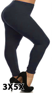 Solid Leggings - Plus Size 3X-5X